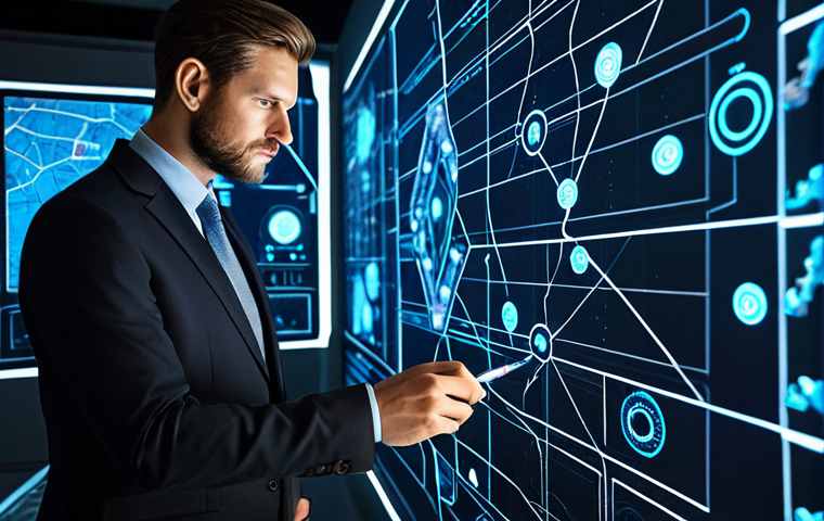 A focused professional strategist, dressed in a modest business suit, intently studying a large interactive holographic map. The map displays intricate routes, diverse resource icons, and stylized representations of creature spawn points, illuminating a futuristic control room environment. The strategist holds a stylus, meticulously planning optimal pathways. Professional photography, high detail, sharp focus, fully clothed, appropriate attire, safe for work, perfect anatomy, correct proportions, natural pose, well-formed hands, proper finger count, natural body proportions.
