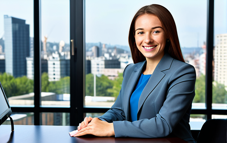 이터널리턴 버그 리포트 방법 - Professional Workplace**
"A professional woman, fully clothed in a modest business suit, sitting at...