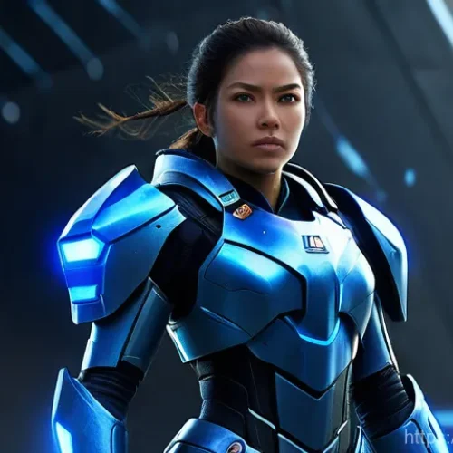 이터널리턴 탱커 캐릭터 분석 - **Li Sel: The Omnipresent Defender**
    A powerful female warrior, Li Sel, standing firm yet dynami...