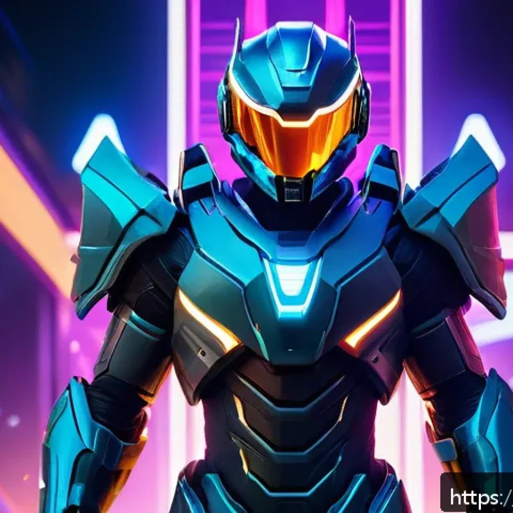 이터널리턴 공식 채널 구독 혜택 - A futuristic esports character wearing exclusive, visually striking skins with glowing accents and d...