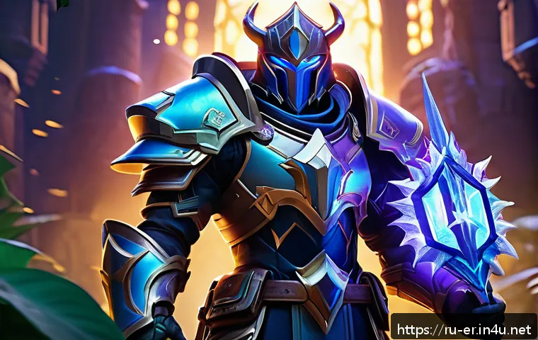 이터널리턴 서포터 클래스 역할 - A skilled support hero in a fantasy MOBA game, wearing detailed light armor and tactical gear, casti...