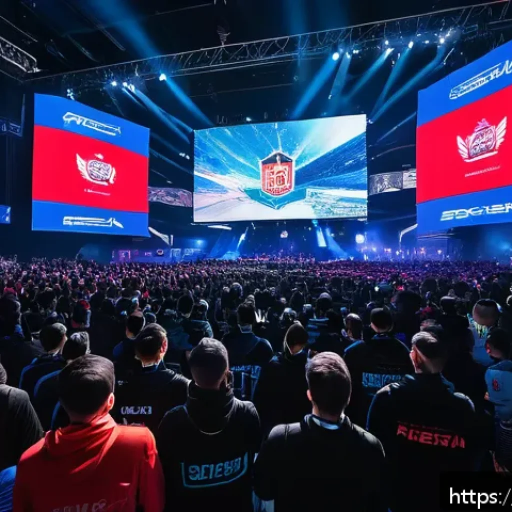 이터널리턴 글로벌 마케팅 전략 - A vibrant esports tournament scene set in Russia, featuring diverse professional players in team jer...