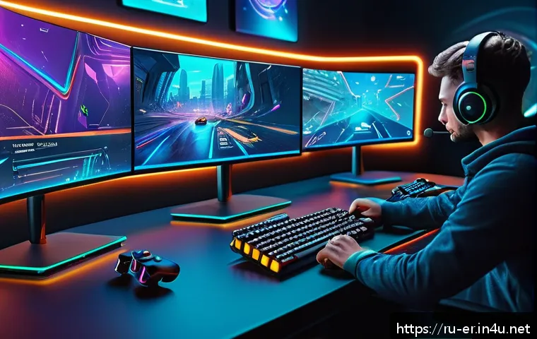 이터널리턴 유저 친화적 업데이트 - A high-tech gaming interface scene showcasing a customizable user interface with movable mini-map an...