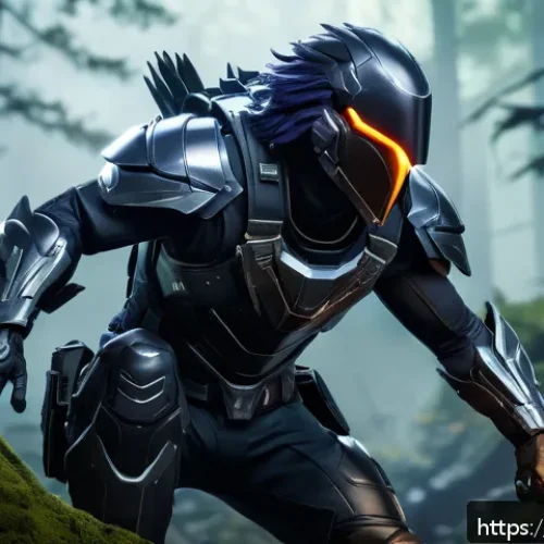 Home 30 이터널리턴 게임 내 최고 기록 - A dynamic, action-packed scene featuring Raven, a highly mobile and powerful damage-dealing characte...